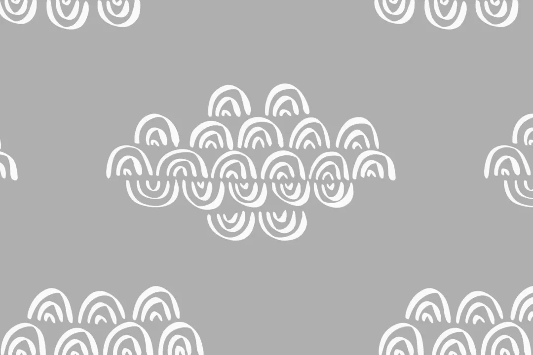 Papel Pintado Motivos Japoneses de Nubes sobre Fondo Gris