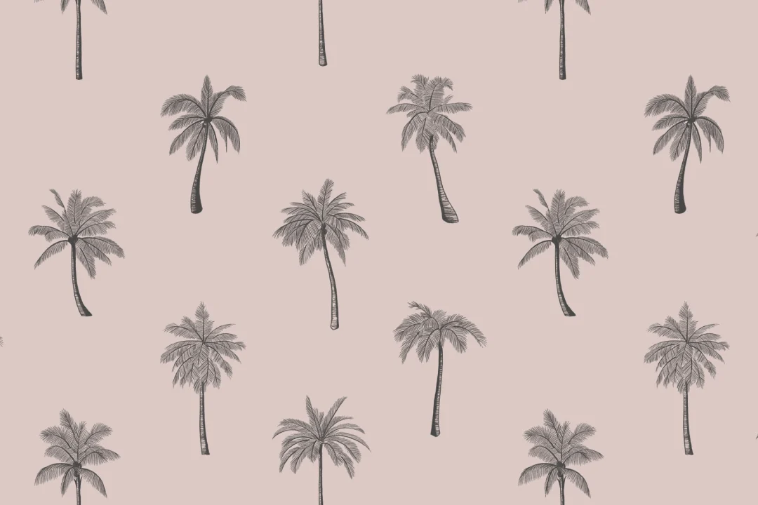 Minimalistisk rosa palmträd upprepa mönster tapet