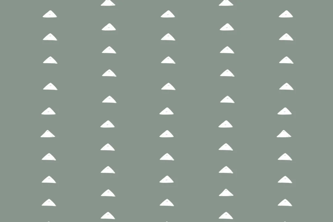Papel Pintado Minimalista Verde con Motivos de Triángulos Pequeños