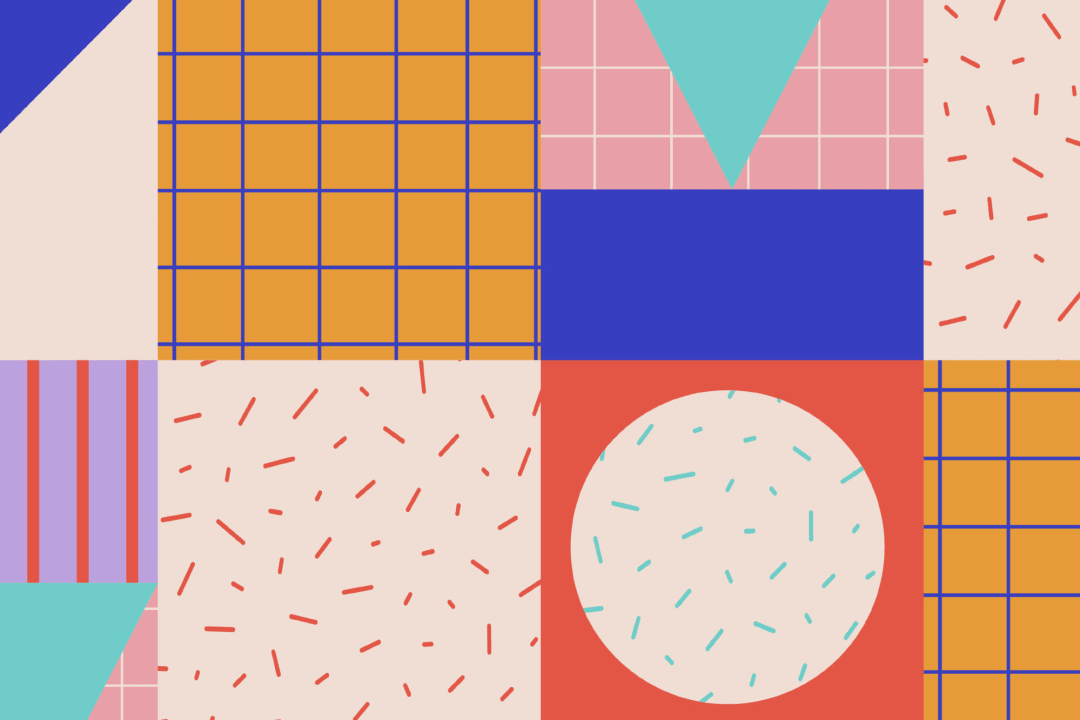 Memphis Colorful Geometric Repeat Pattern Wallpaper