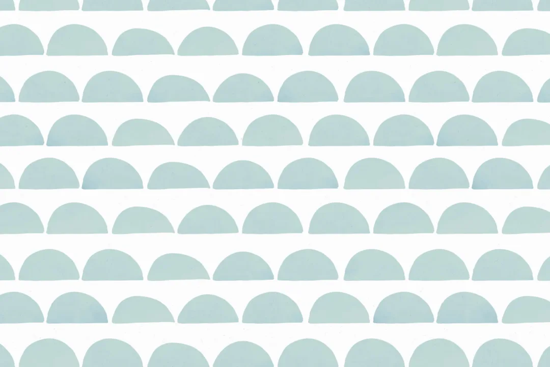 Blue Half Moon Repeat Pattern Wallpaper