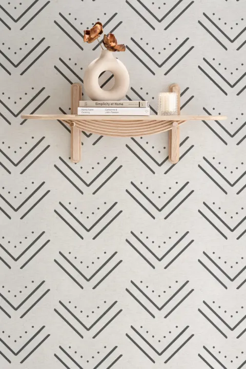 Black Arrow Tribal Canvas Wallpaper Mural