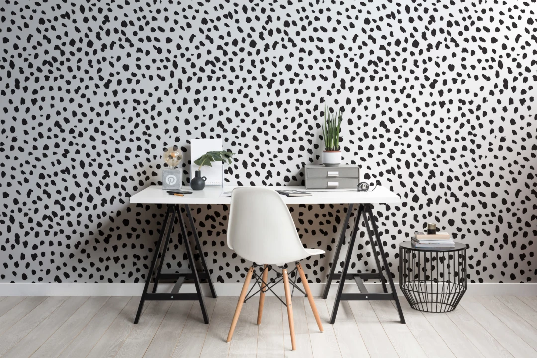 Black & White Dalmatian Print Wallpaper Mural