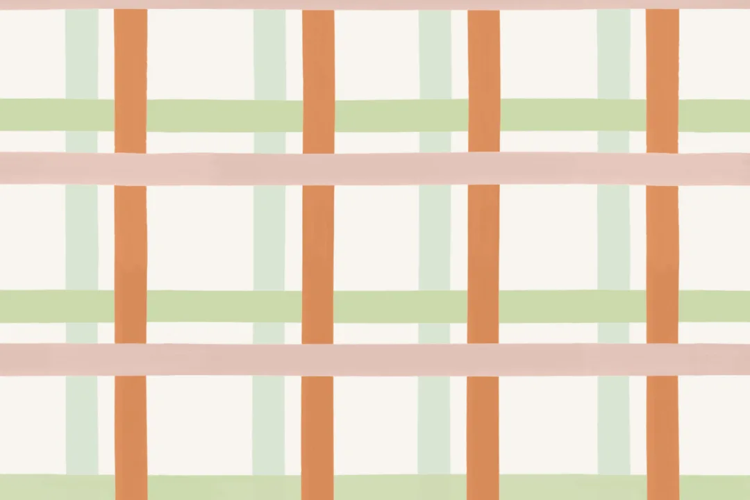 Papel Pintado con Cuadros Pastel Rosa y Verde