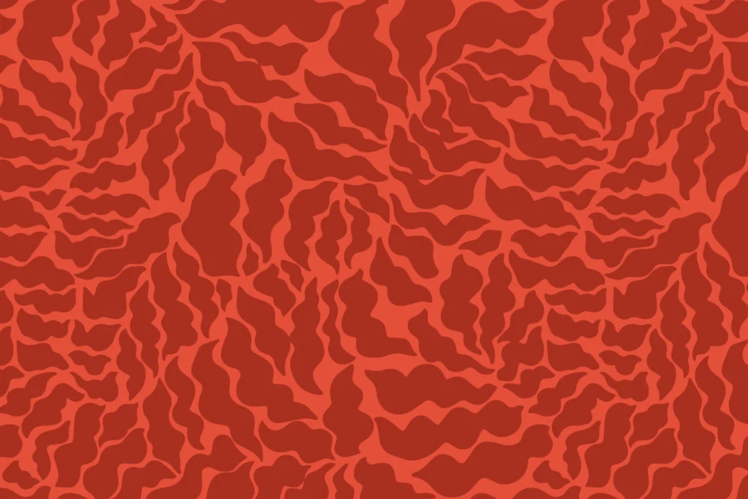 Rød Abstrakt Fern Leaf Bakgrunn