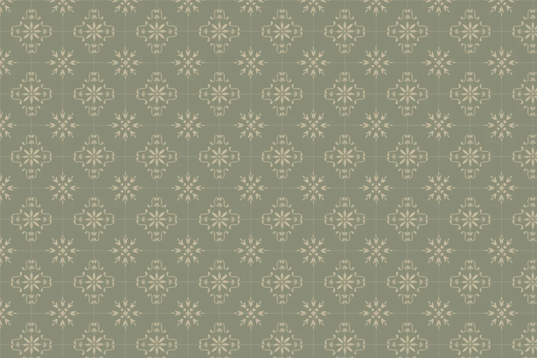 Dark Green Azulejo Pattern Decorative Tile Effect Mural