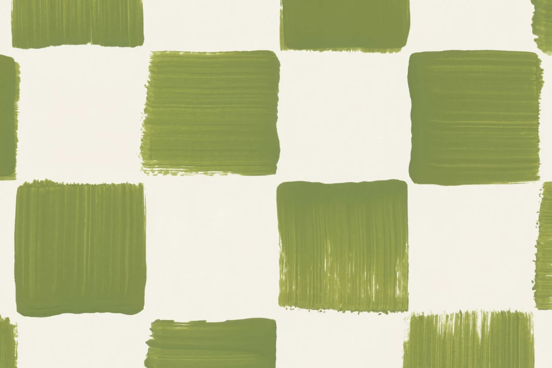 Papel Pintado Damero Verde