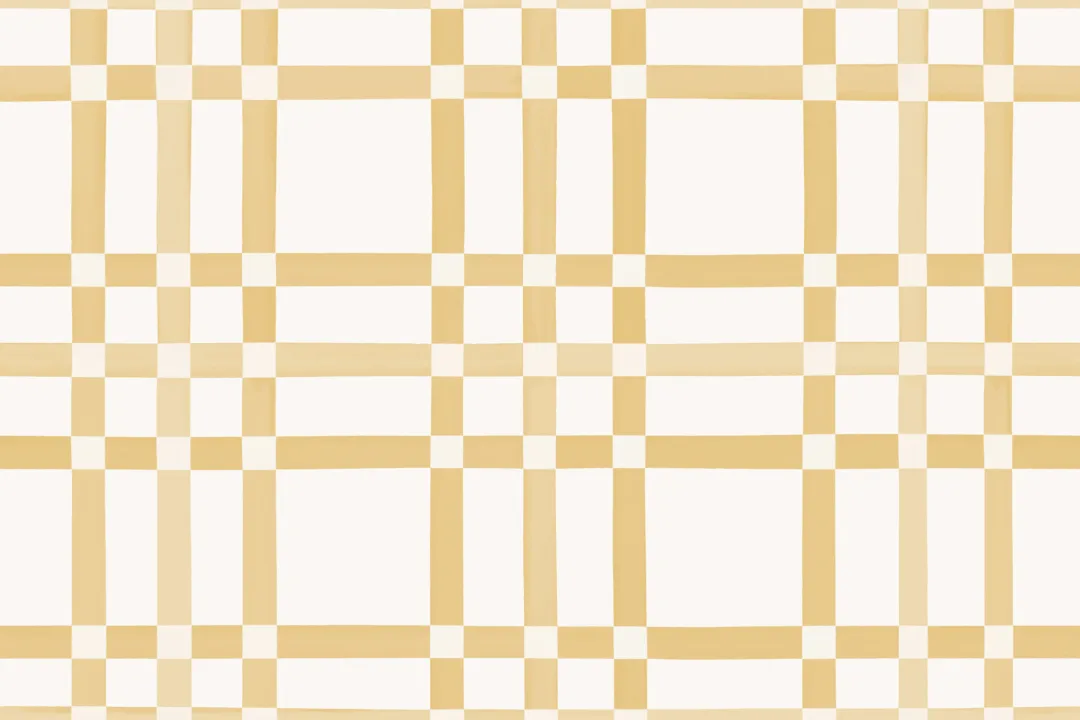 Mustard Yellow Retro Checkered Wallpaper Mural