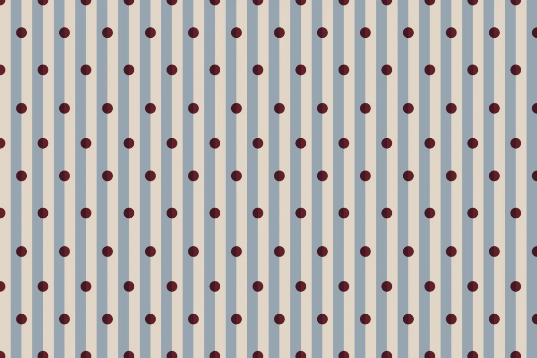 Papier peint panoramique à motif rayé à pois bleus pour enfants