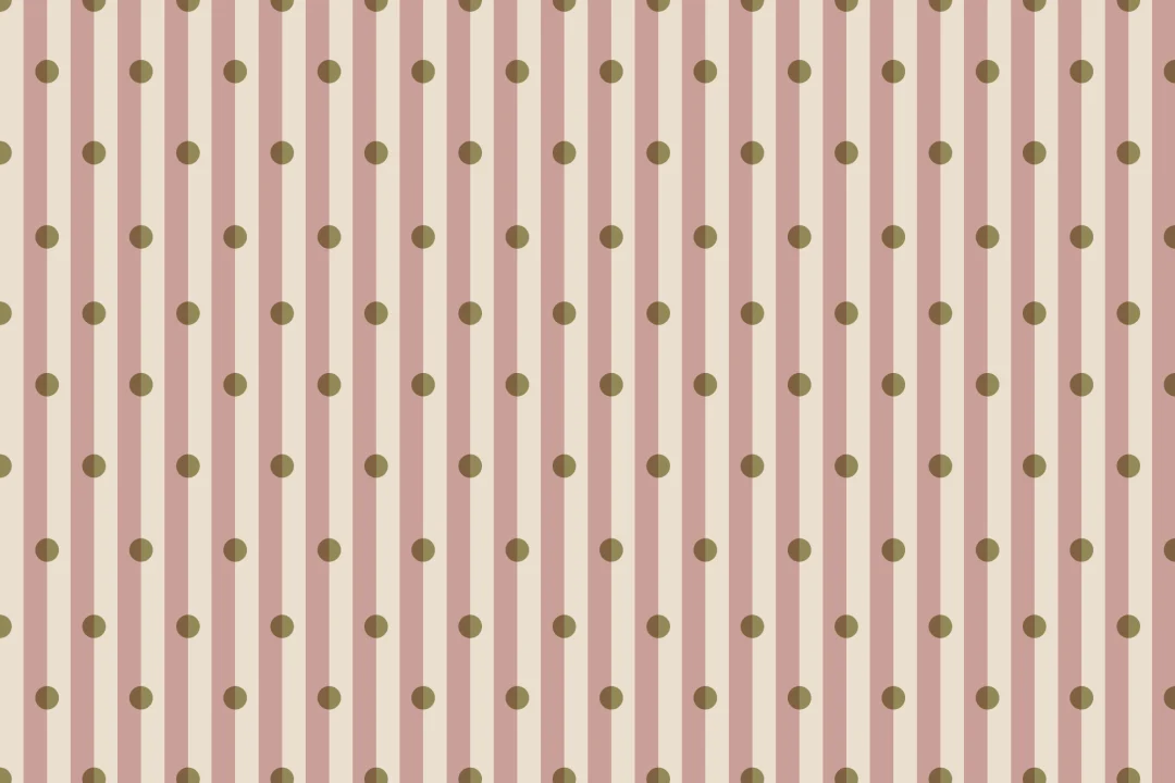 Pink Striped Polka Dot Pattern Wall Mural