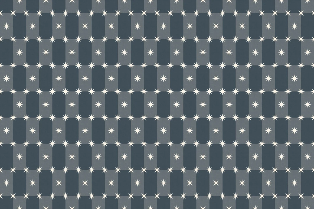 Navy Geometric Star Pattern Mural Adds Timeless Elegance