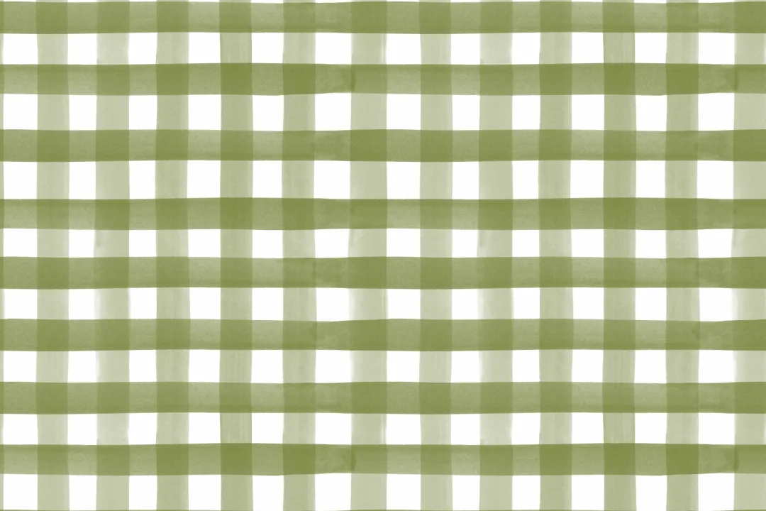 Dark Green Watercolor Gingham Wallpaper