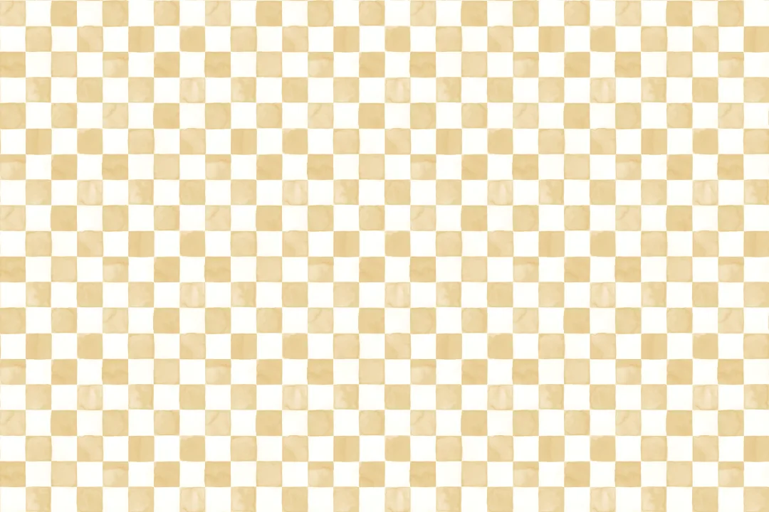 Yellow Watercolor Checkered Tile Mural