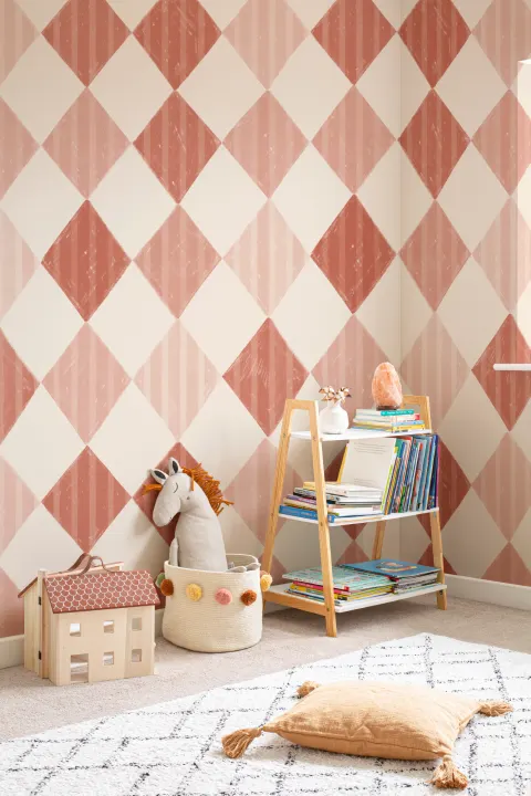 Fototapeta Harlequin w czerwone paski