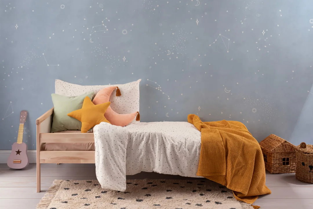 Blue & White Zodiac Theme Constellation Wallpaper Mural
