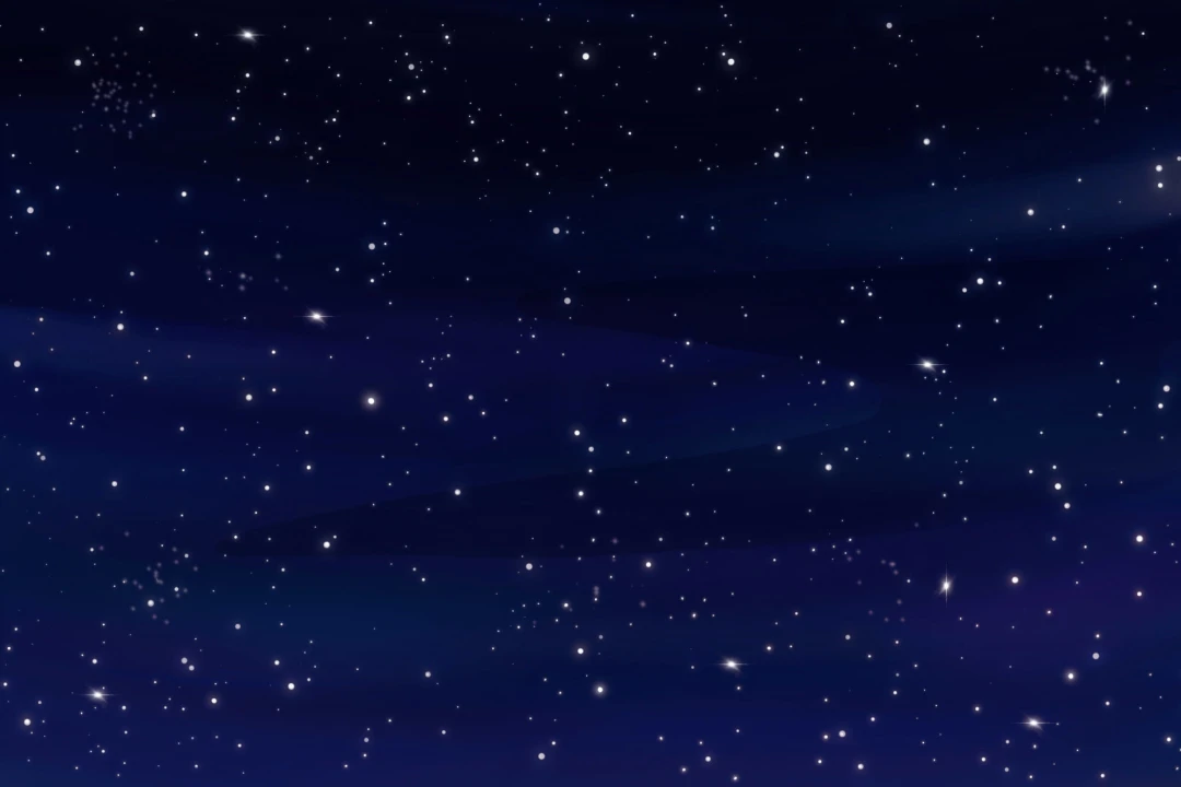 Mural Cielo Nocturno en Azul Intenso con Estrellas