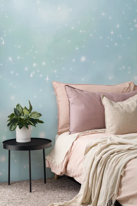 Lumina albastră Starry Sky Wallpaper Mural