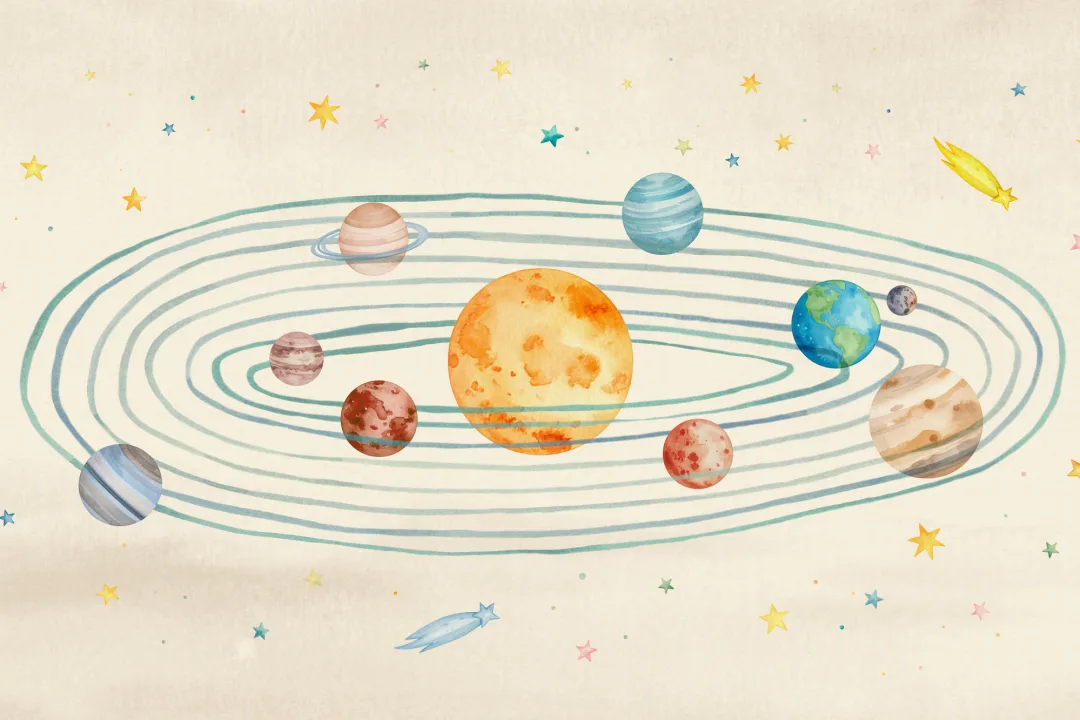 Multicolor Aventura Espacial Galáctica para Niños Murales de Papel Pintado