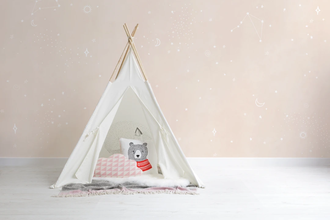 Pink & White Zodiac Constellation Mural