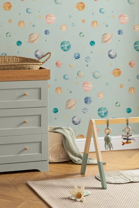 Fototapete Wonder Blue Celestial Kids' Space Adventure