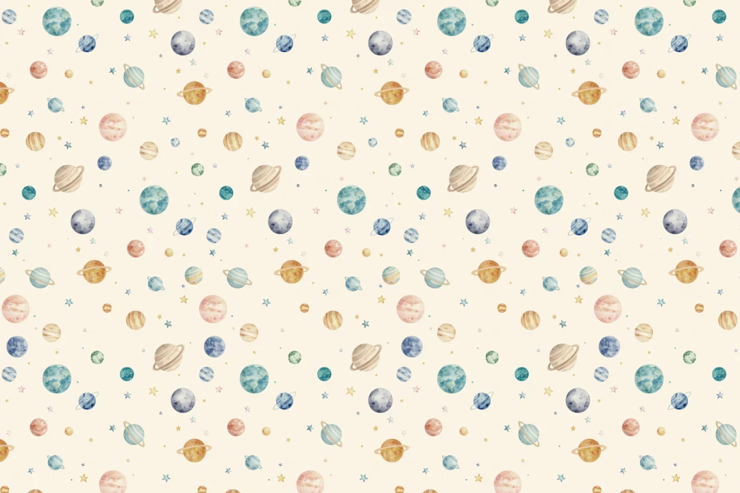 Papier peint multicolore de l'aventure spatiale