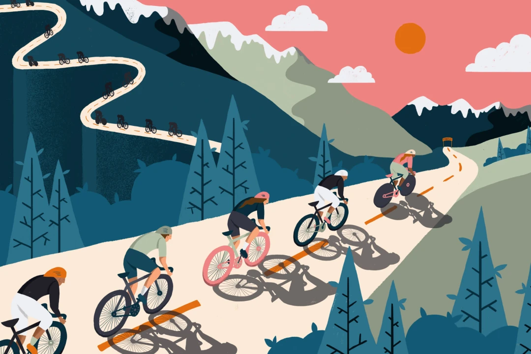 Bicycle Race Wallpaper Mural