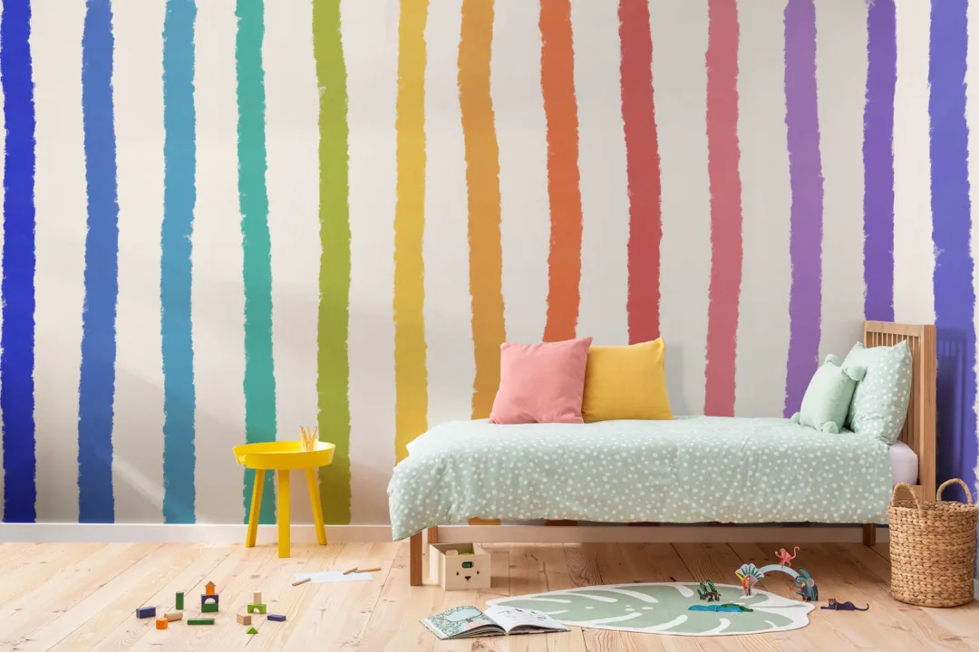 Mural Papel Pintado Rayas de Colores Verticales