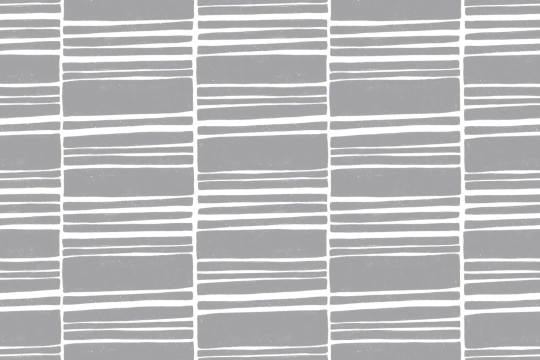 Gray & White Horizontal Textured Stripes Wallpaper Mural