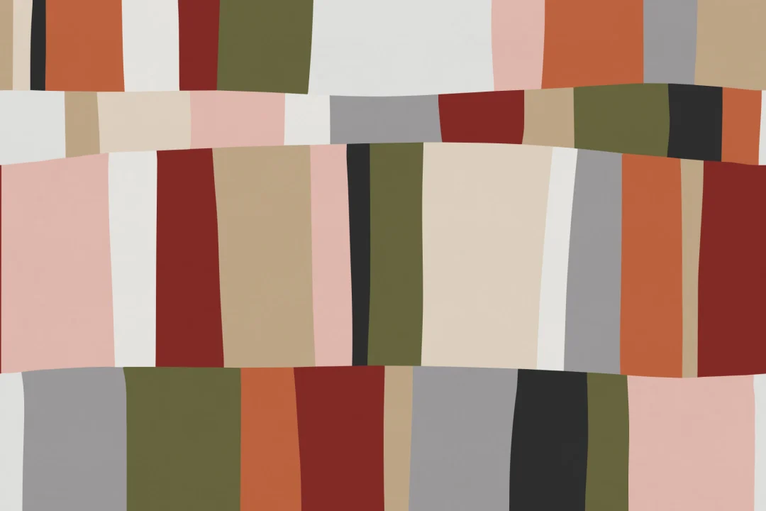 Modern Colour Block Stripes Wallpaper Mural