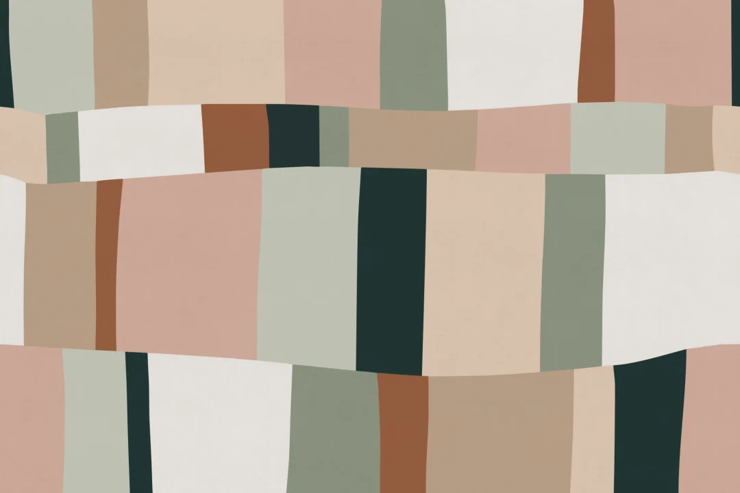 Pastel Colour Block Stripes Wallpaper Mural