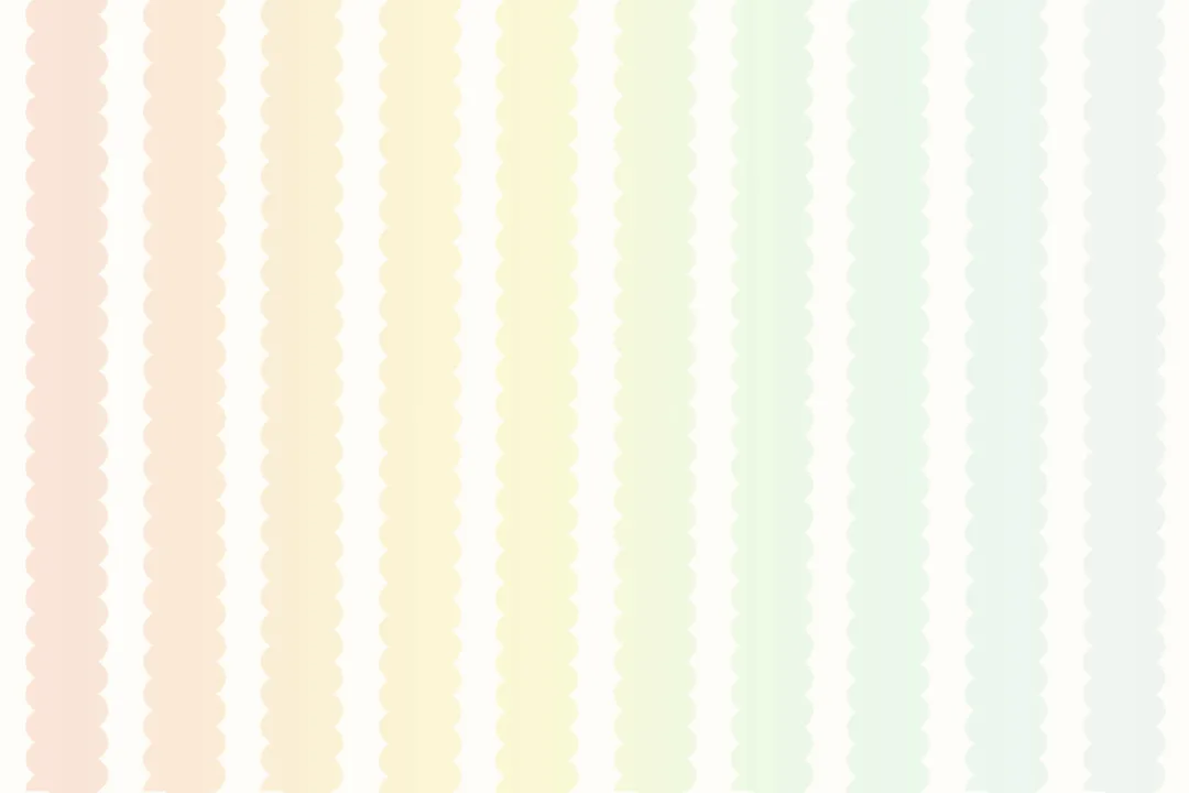 Pastel Ombre Rainbow Scalloped Stripes Wall Mural