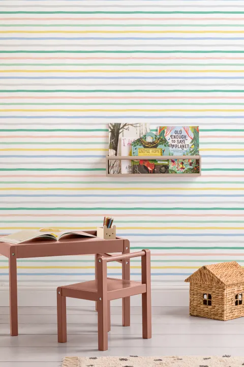 Colorful Striped Repeat Pattern Wallpaper