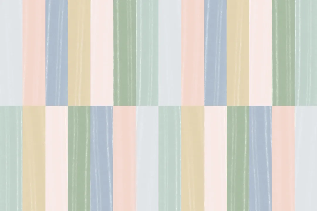 Soft Pastel Chunky Stripes Wallpaper Mural