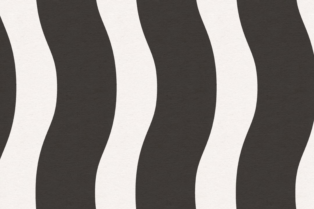 Wavy Black Stripes Repeat Pattern Wallpaper