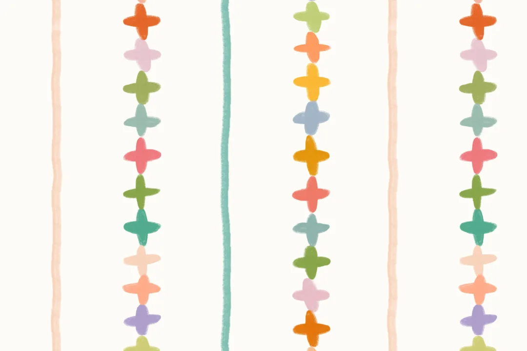 Colourful Criss Cross Stripes Wallpaper