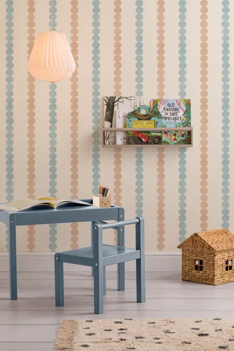 Multicolor Bobble Striped Contemporary Kids' Playroom Mural