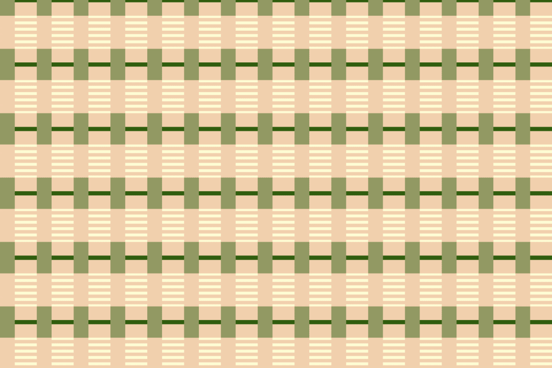 Papier peint panoramique contemporain à damier rose et vert