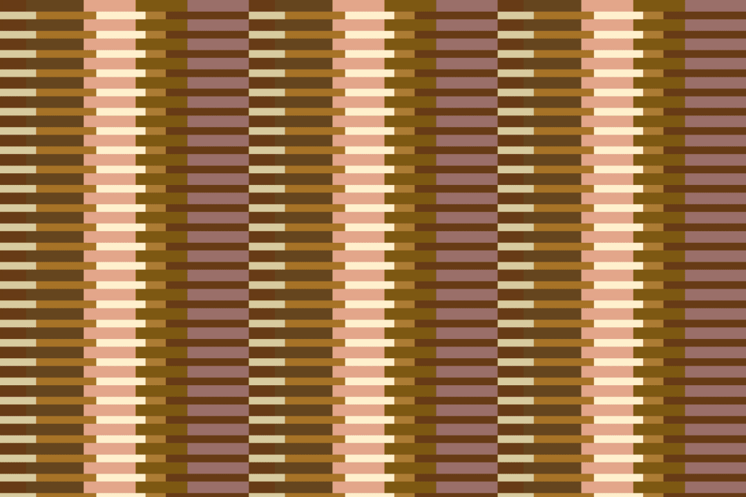 Varmt retro geometrisk stripete fototapet i flere farger