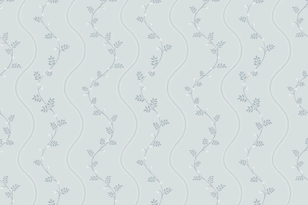 Azul Vintage Floral Pattern Murales de papel pintado