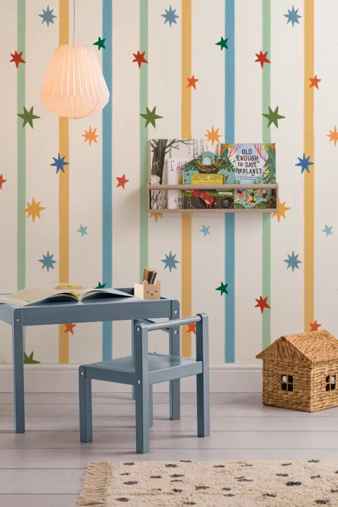 Multicolour Striped Classic Pattern Kids Wall Mural