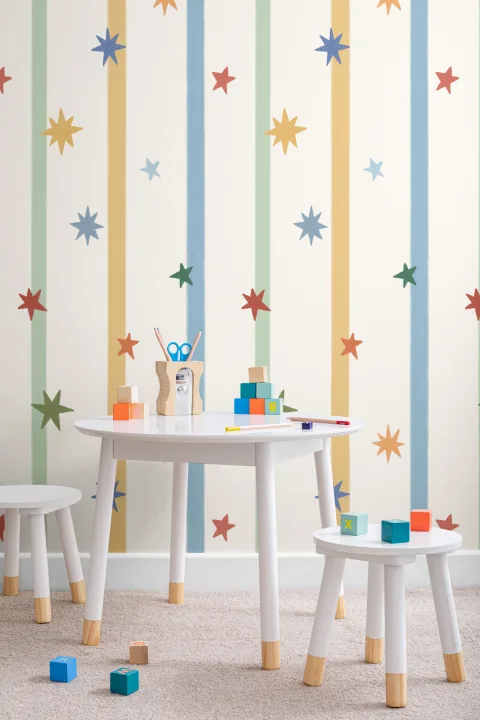 Multicolor Striped Classic Pattern Kids' Mural
