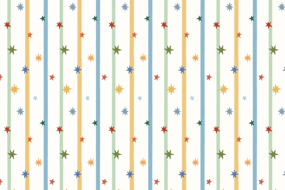 Multicolor Striped Classic Pattern Kids' Mural