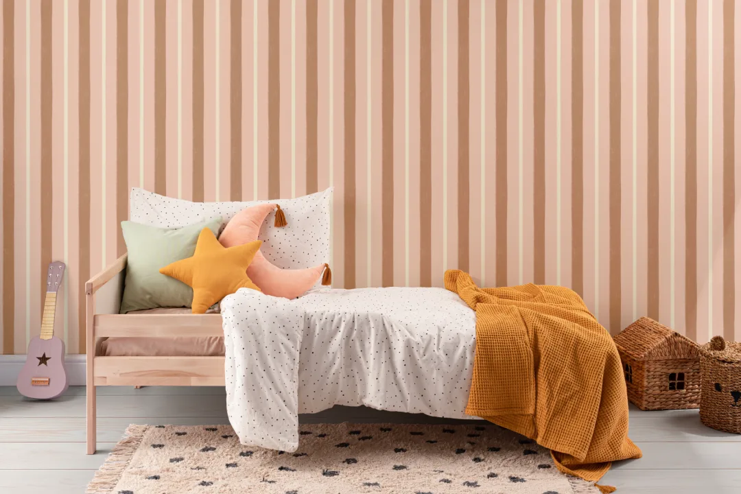 Pink Striped Elegant Pattern Wallpaper Mural