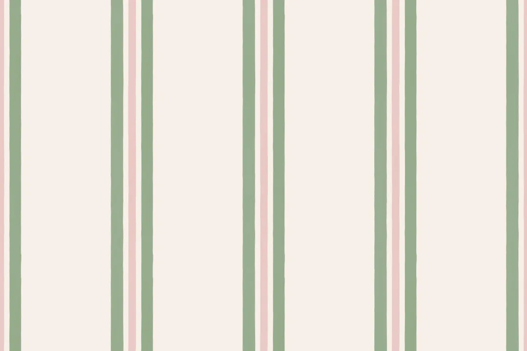 Green Contrast Pencil Stripes Wallpaper