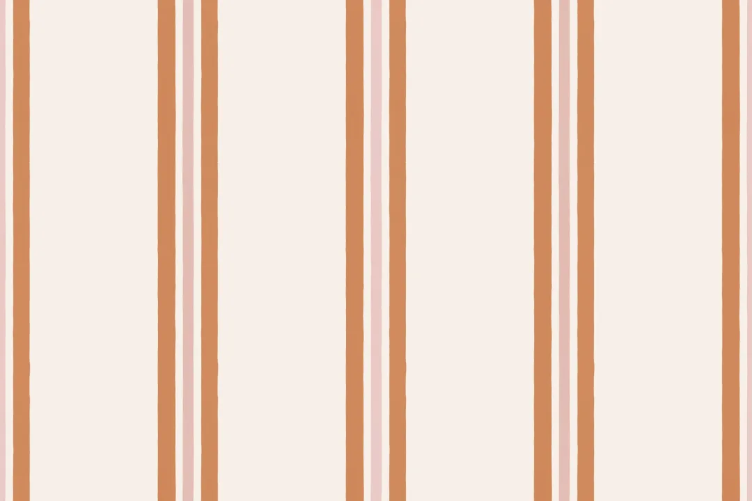 Orange Contrast Pencil Stripes Wallpaper