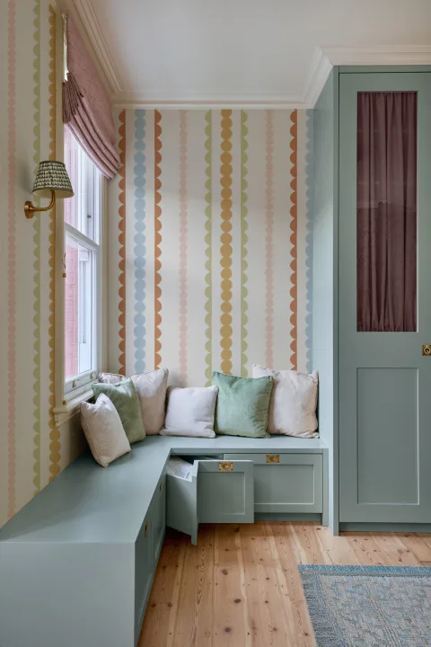 Multi Scallop Vertical Stripes Mural