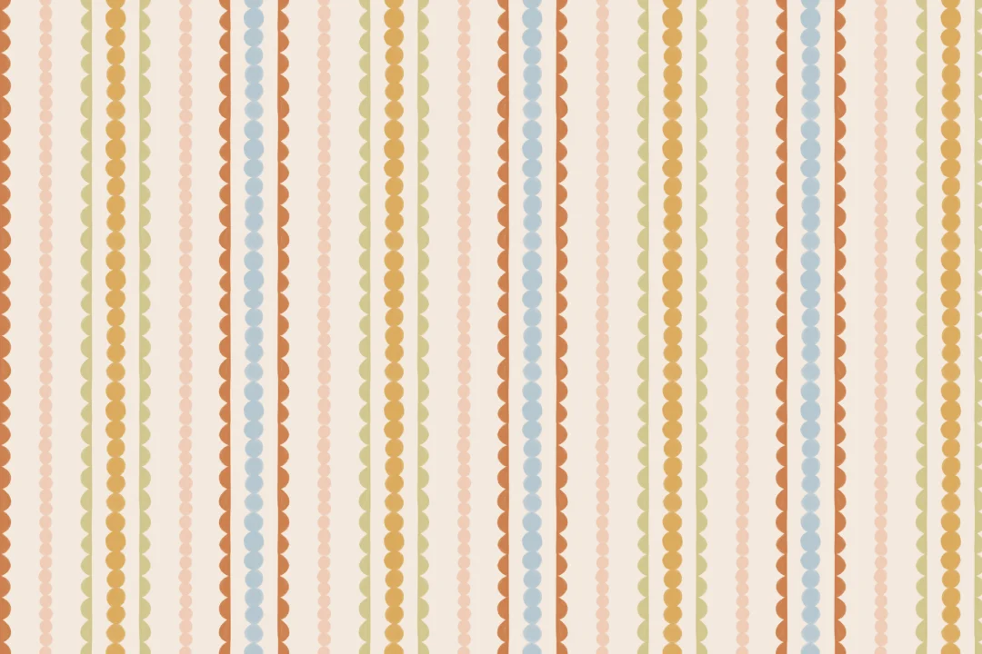 Multi Scallop Vertical Stripes Mural