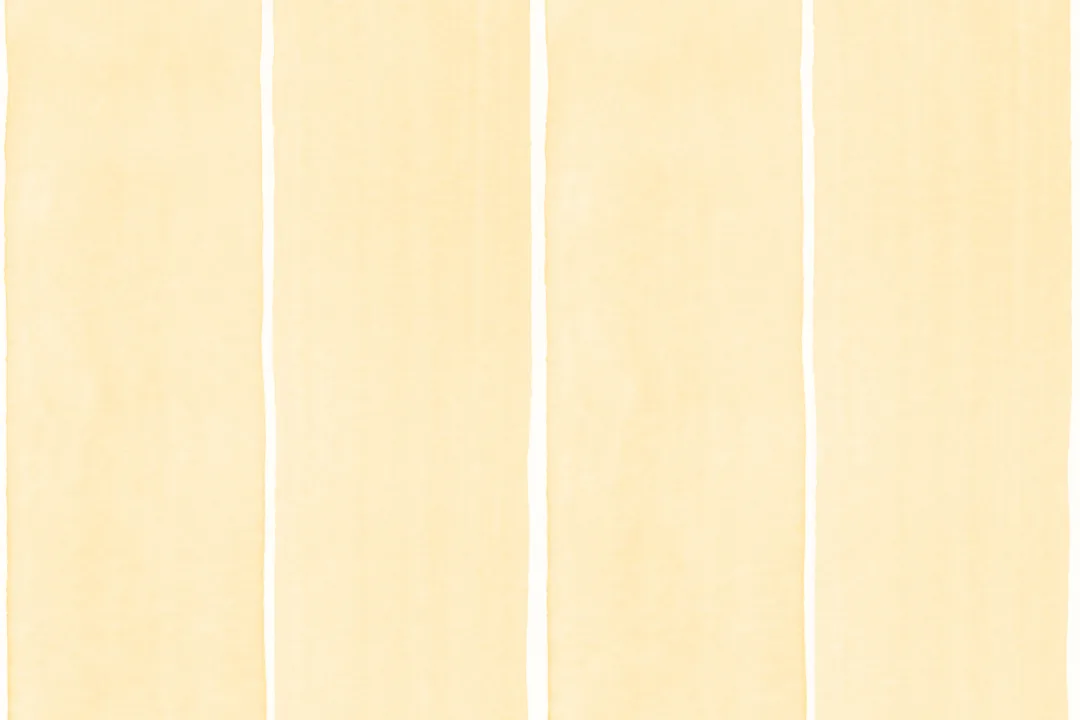 Yellow Thick Vertical Stripes Watercolor Painted Wallpaper