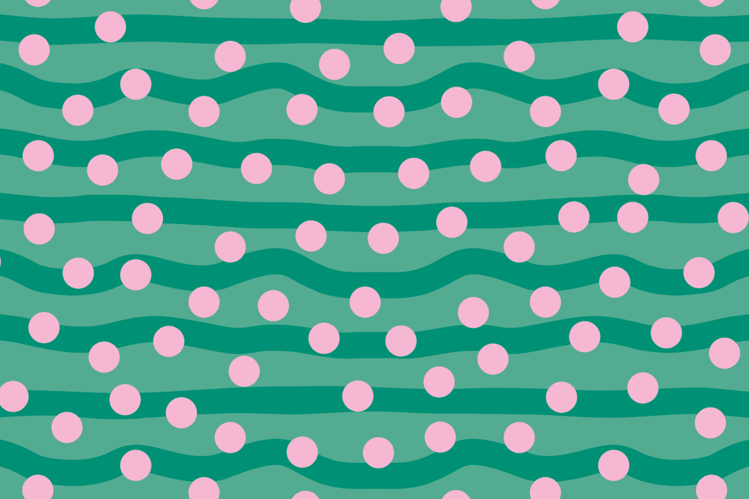 Elizabeth Olwen Polka Pop Dark Green Mural