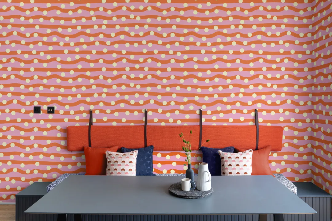 Elizabeth Olwen Polka Pop Red Mural